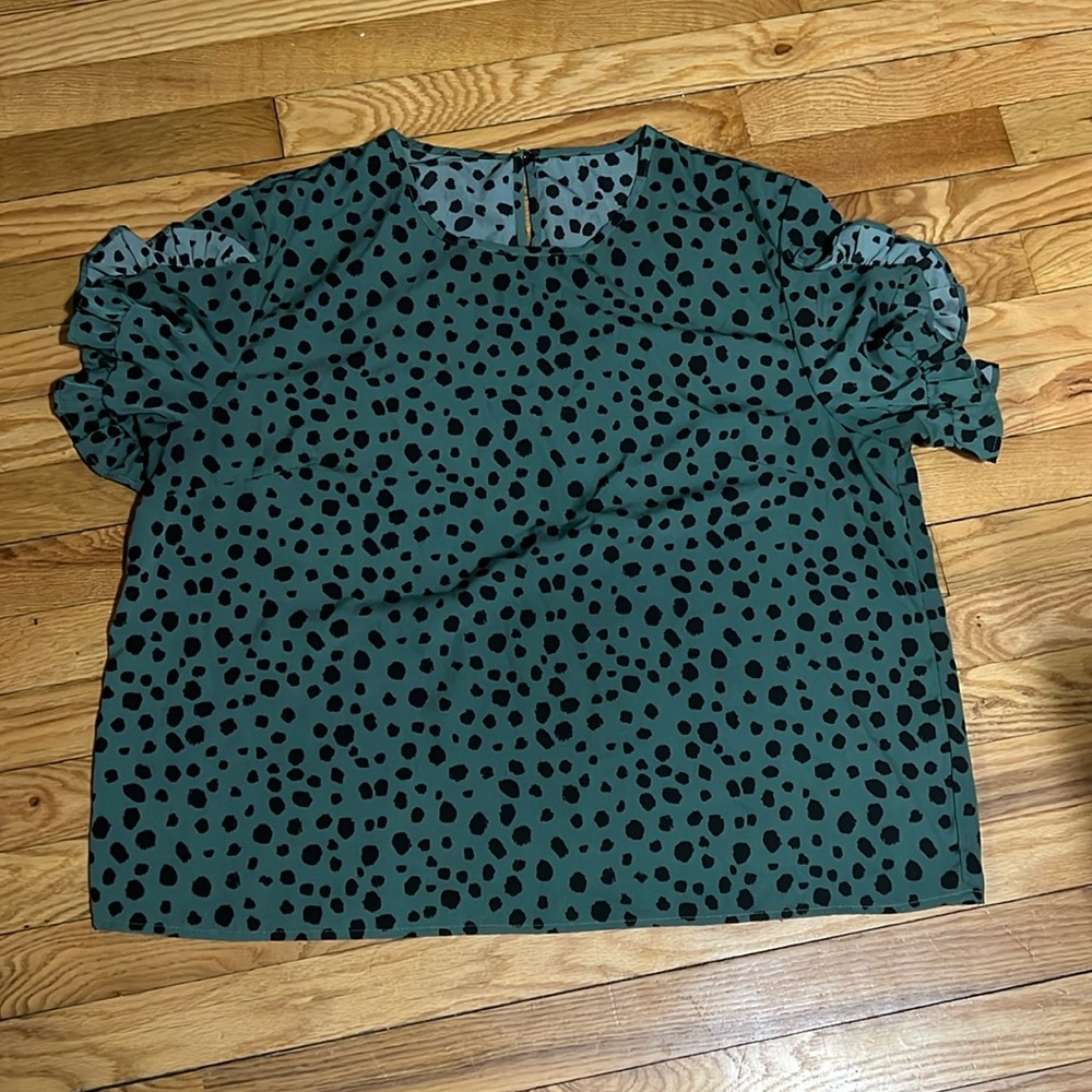 Green and Black Poka Shirt